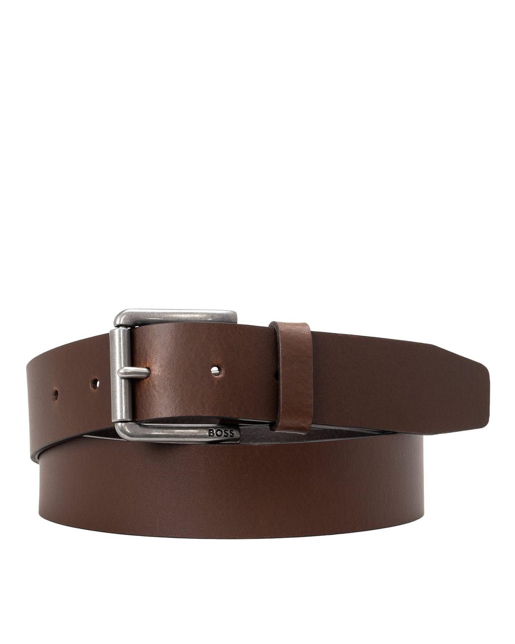 Boss Brown Joris Leather Belt for men