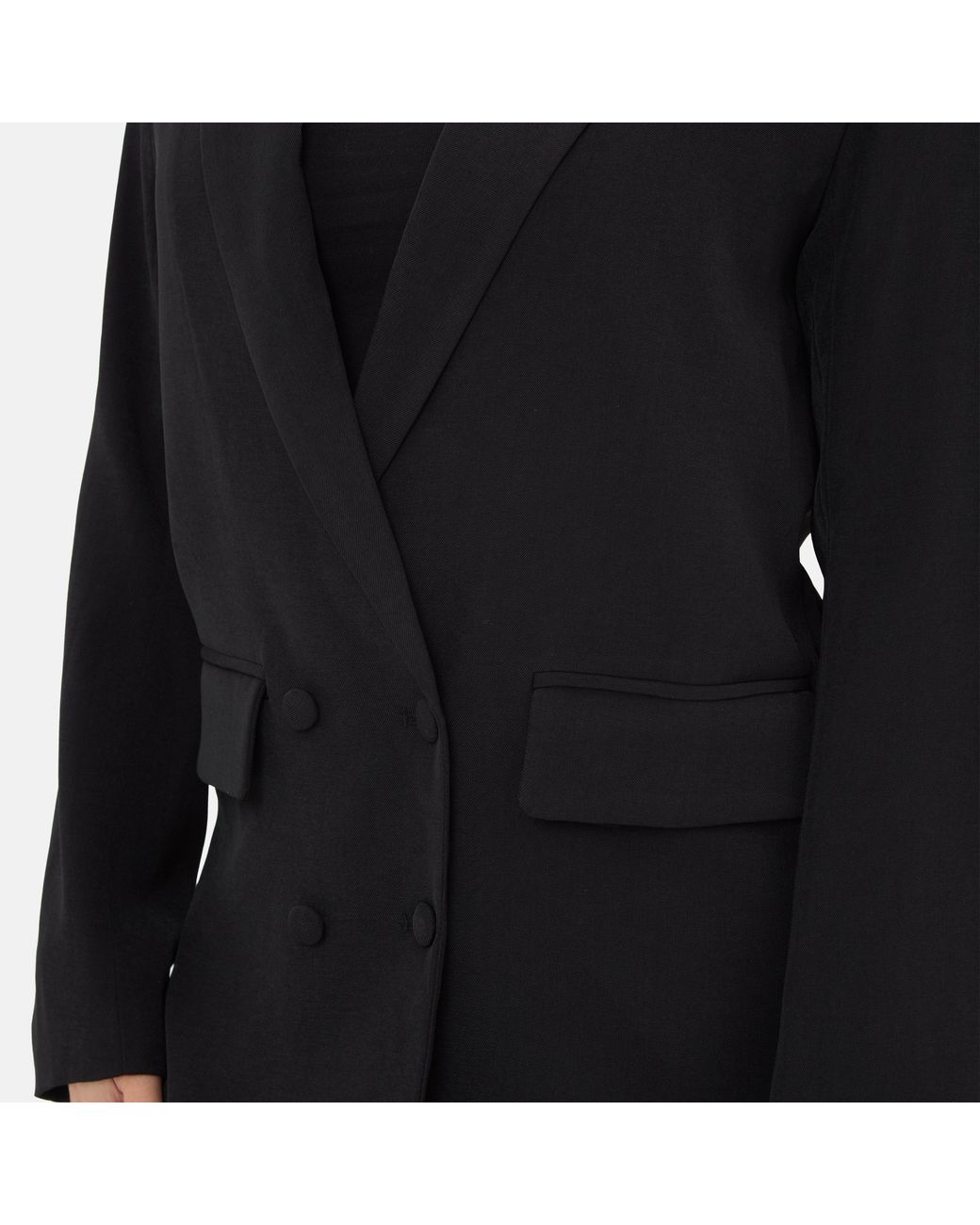 I Saw It First Black Soft Woven Long Sleeve Blazer