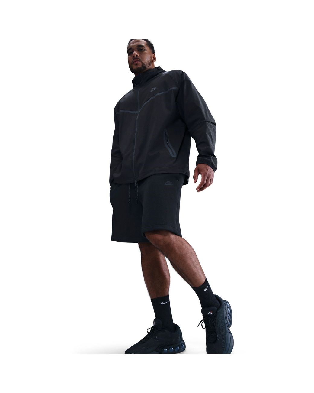 Nike Black Sportswear Tech Fleece Shorts for men