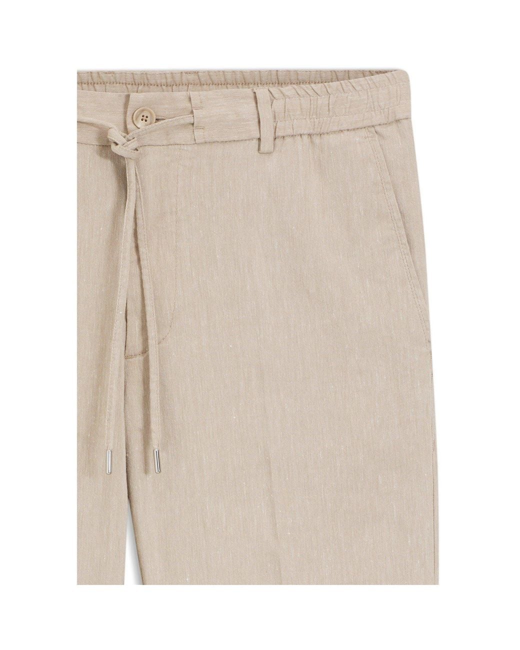 Boss Natural Straight Leg Trousers for men