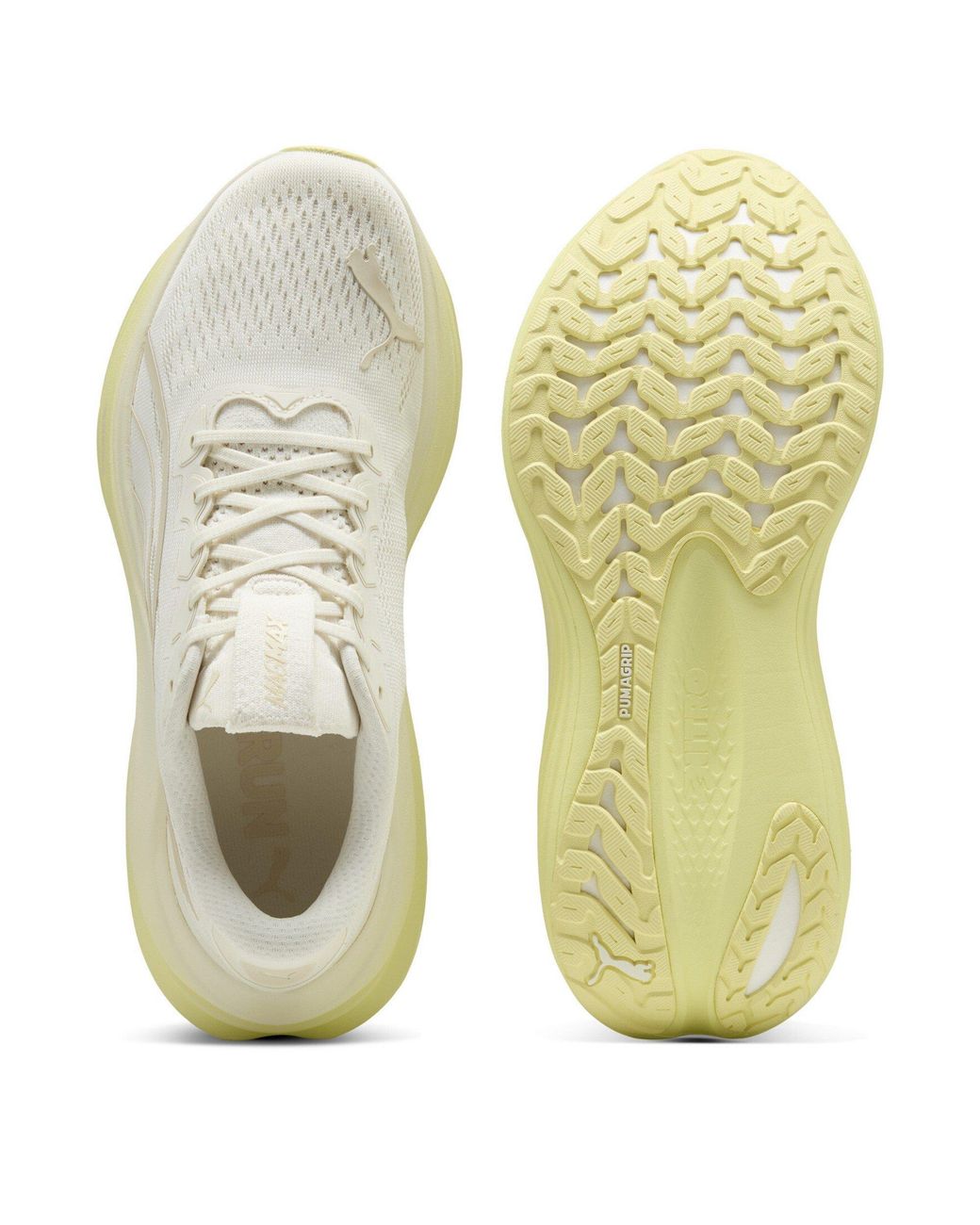 PUMA White Magmax Nitro Running Shoes for men