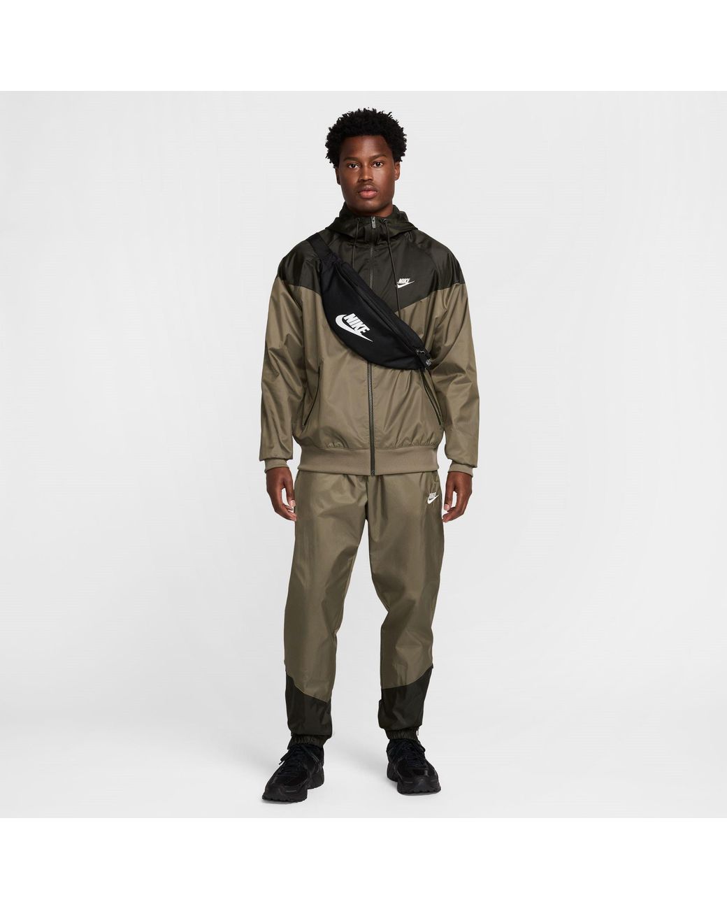 Nike Brown Windrunner Hooded Jacket for men