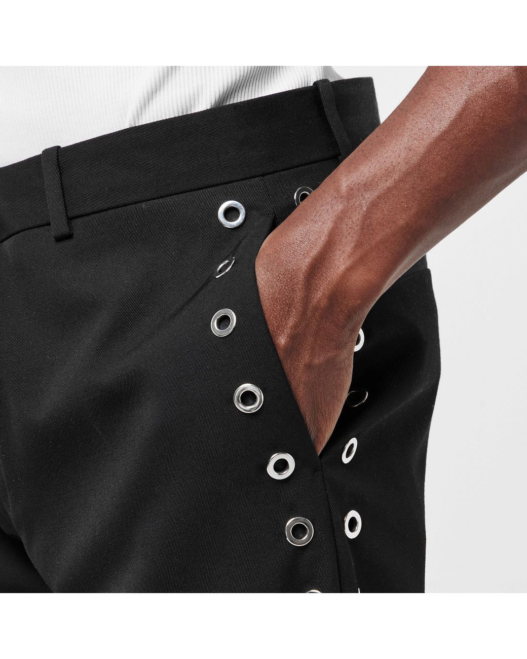 Off-White c/o Virgil Abloh Black Closed Hem Fleece Jogging Bottoms for men