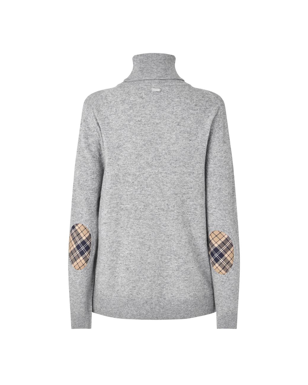 Barbour Gray Pendle Roll-Neck Jumper