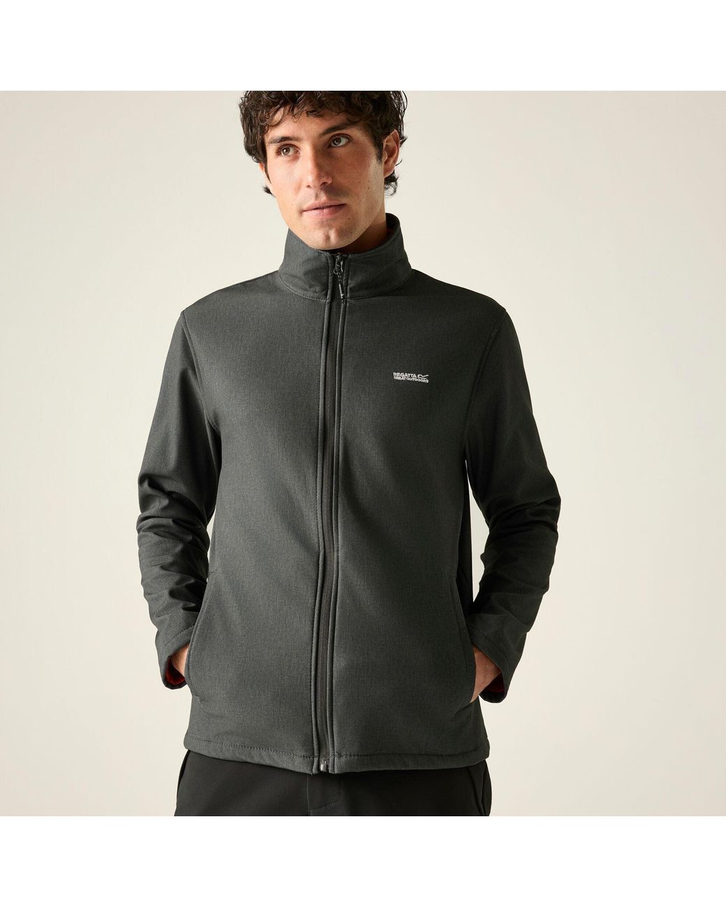 Regatta Black Cera V Softshell Midlayer for men