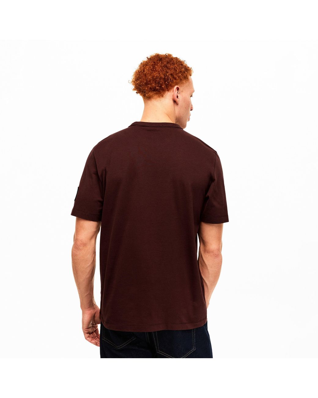 Calvin Klein Red Monogram Badge T-Shirt for men