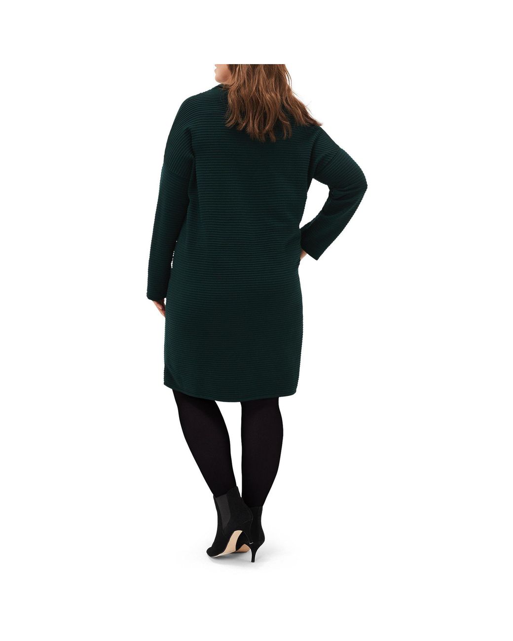 Phase Eight Green Azera Plain Textured Knit Dress