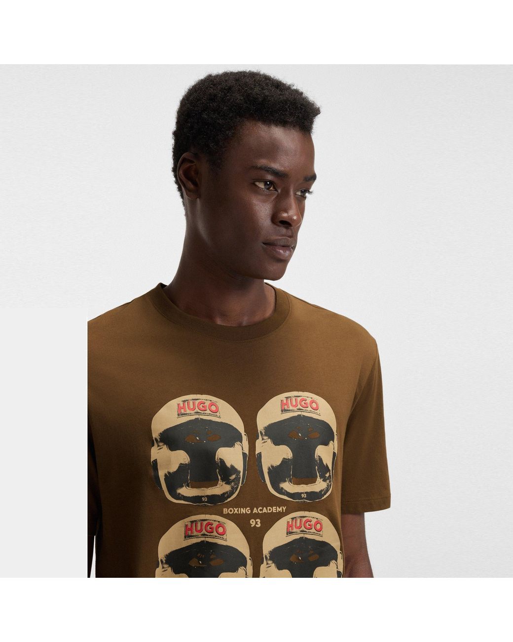 HUGO Brown 'S Cotton T-Shirt for men