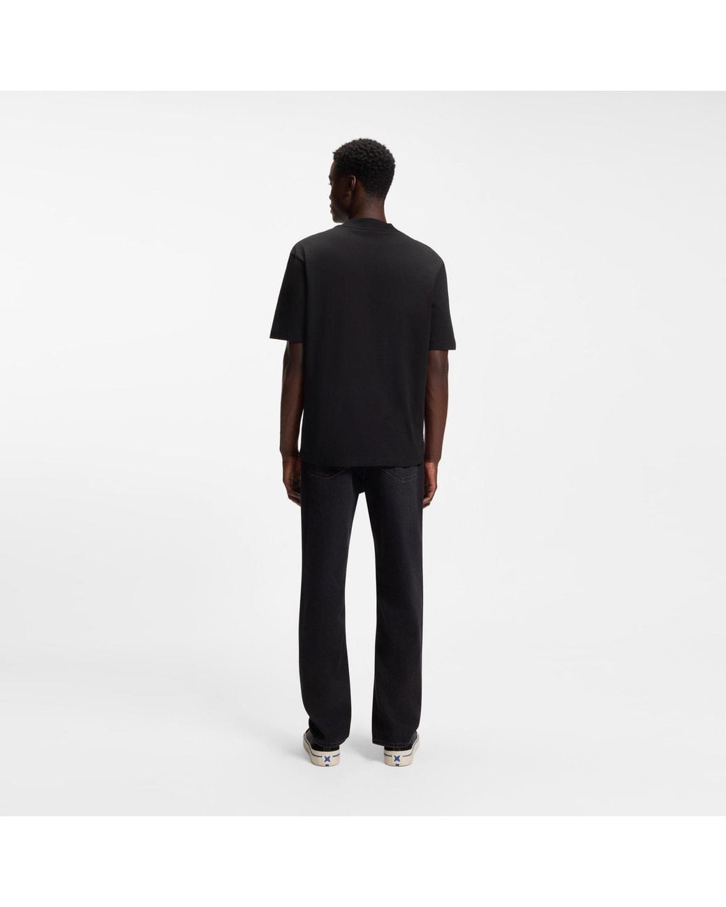 HUGO Black Short Sleeve T-Shirt With Logo Detail (Nieros) for men