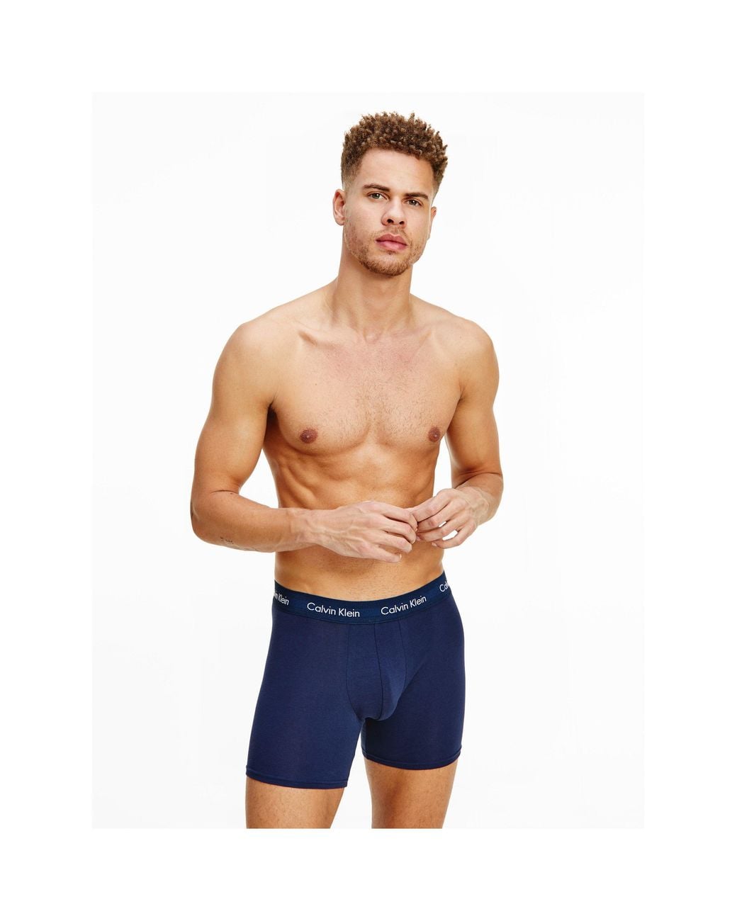 Calvin Klein Blue 3 Pack Boxer Briefs for men