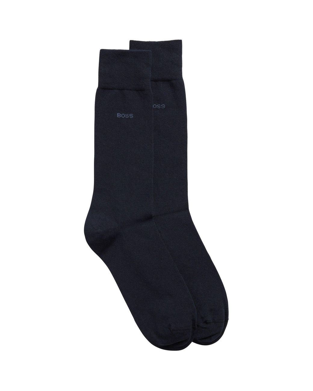 Boss Blue 2 Pack Plain Socks for men