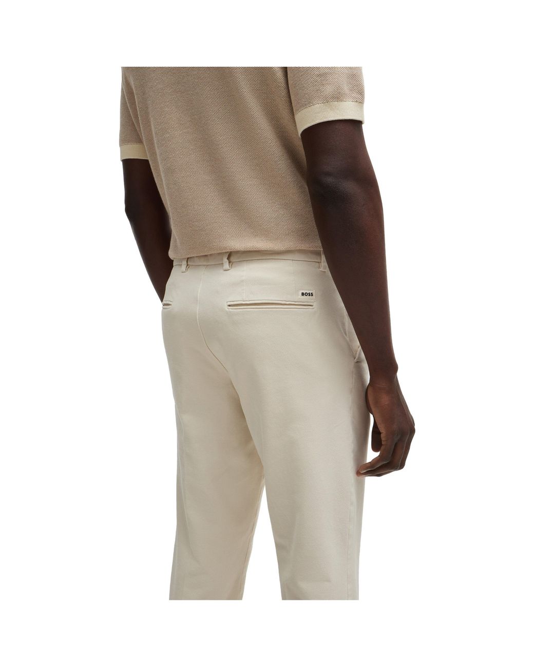 Boss Natural Kaito1 Straight Leg Trousers for men