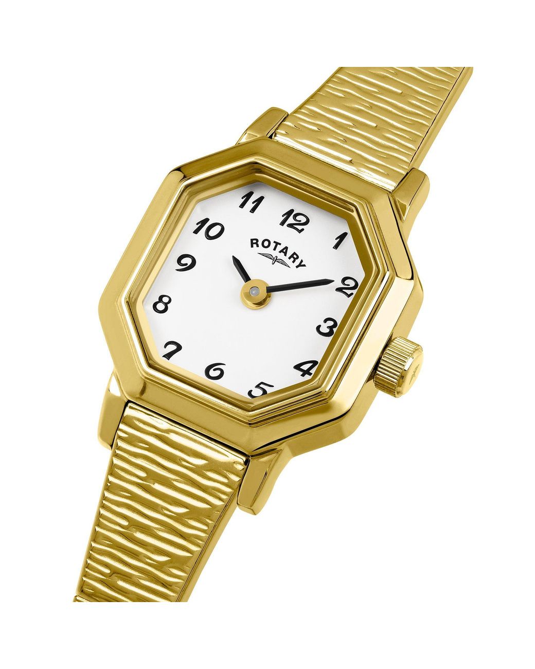 Rotary Metallic Ladies Heritage Octagonal Ss Expander Watch