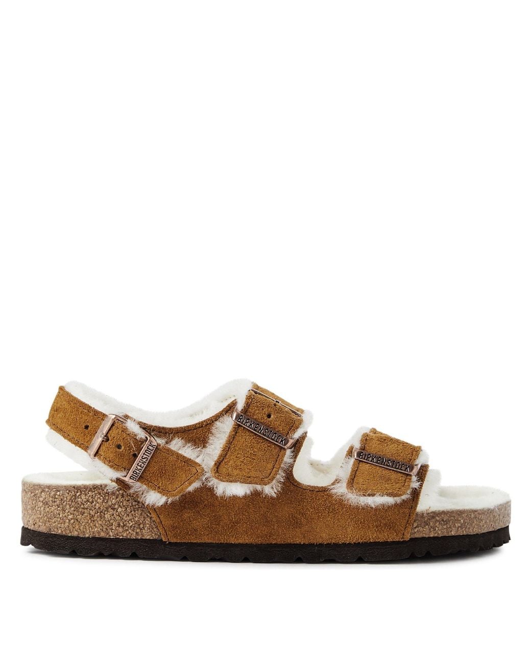 Birkenstock Brown Milano Suede Shearling Sandal