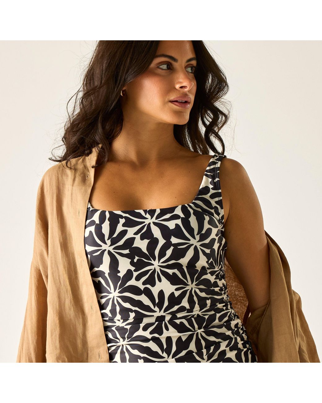 Regatta Black Loria Tummy Controlled Tankini Top