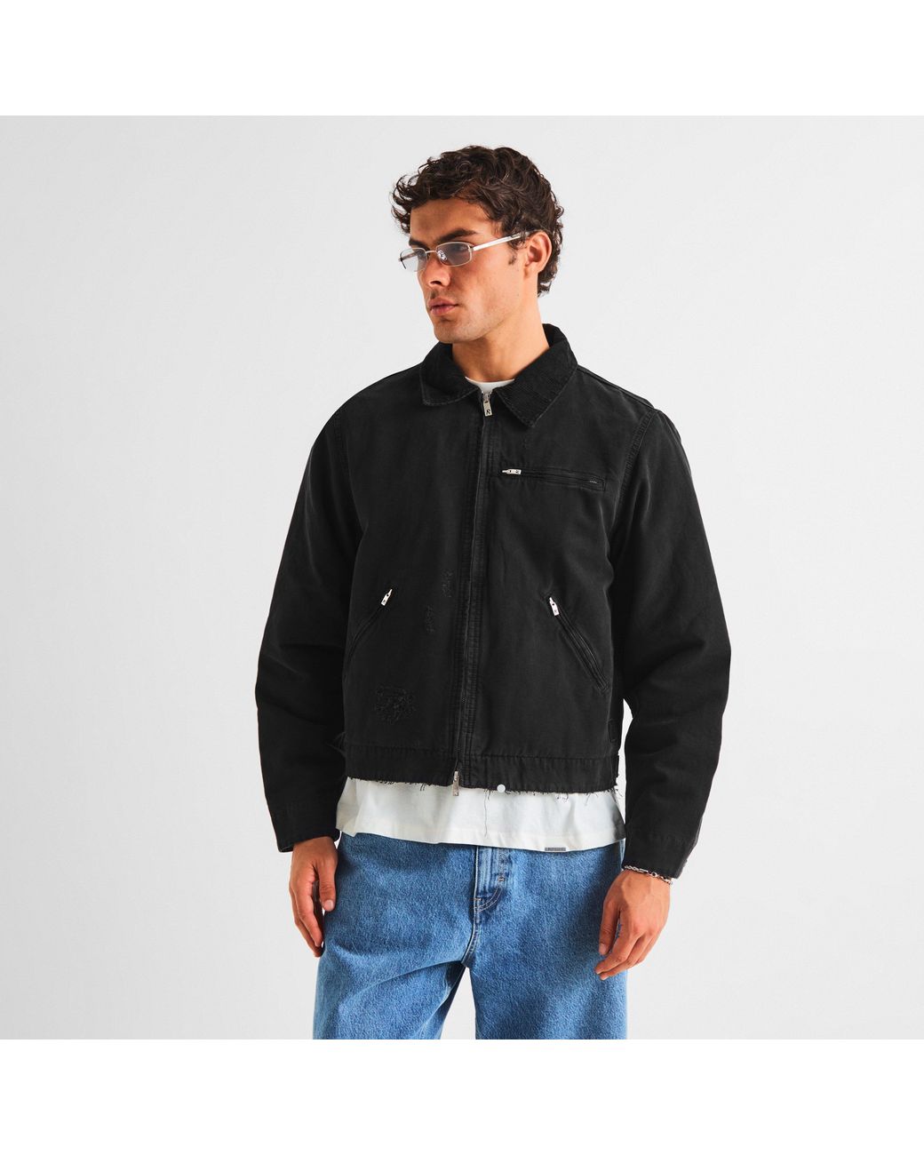 Represent Black Work Cotton Harrington Jacket for men