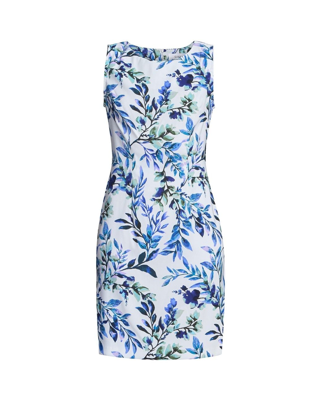 Gina Bacconi Blue Gretel Floral Shift Shirt Dress
