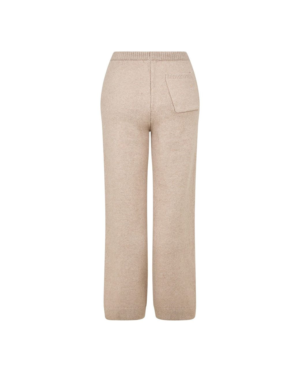 The Couture Club Natural Emblem Knit Trousers