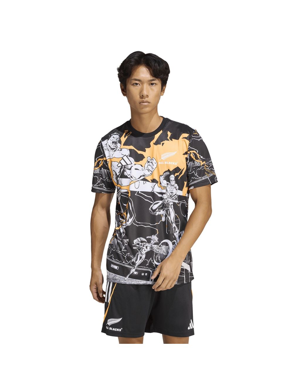 Adidas Black All Marvel Captians Shirt 2025 Adults for men