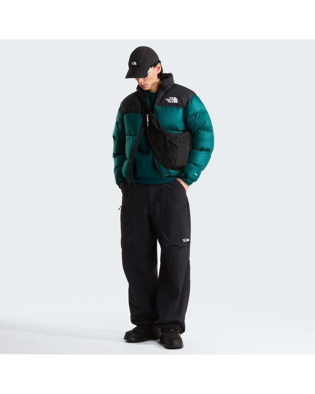 The North Face Green 1996 Retro Nuptse Goose Down Short Puffer Jacket for men