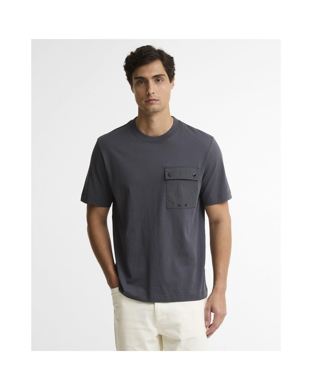 Barbour Black Inline Cotton Short-Sleeve T-Shirt for men