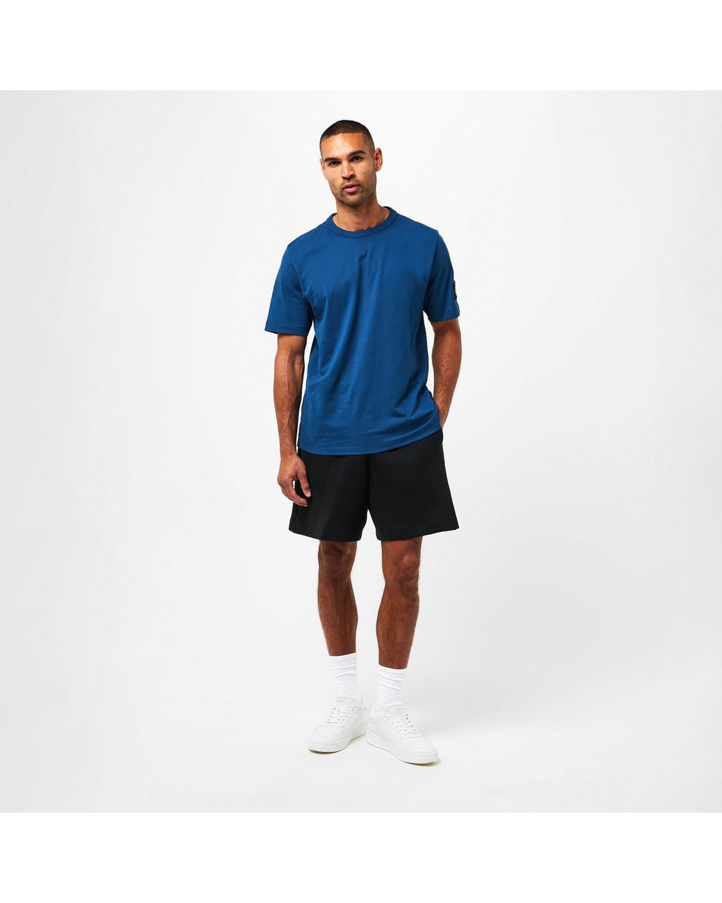 Calvin Klein Blue Monogram Badge T-Shirt for men
