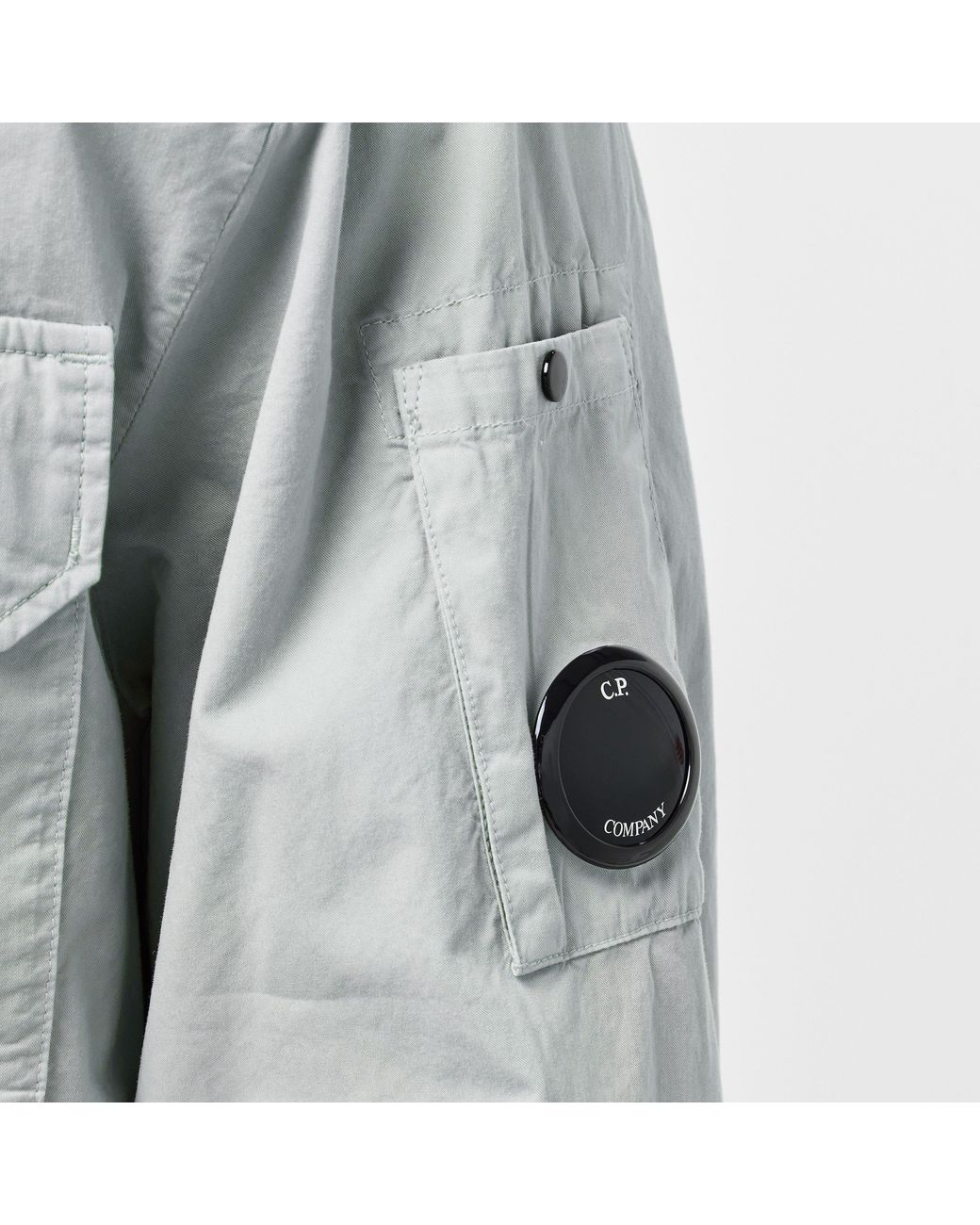 C P Company Gray Gabard Overshirt for men