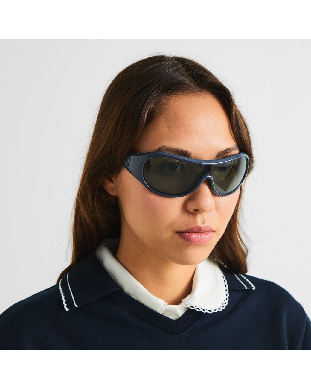 Miu Miu Gray 0Mu B14Su Round Sunglasses