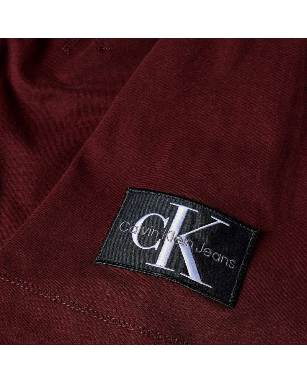 Calvin Klein Red Monogram Badge T-Shirt for men