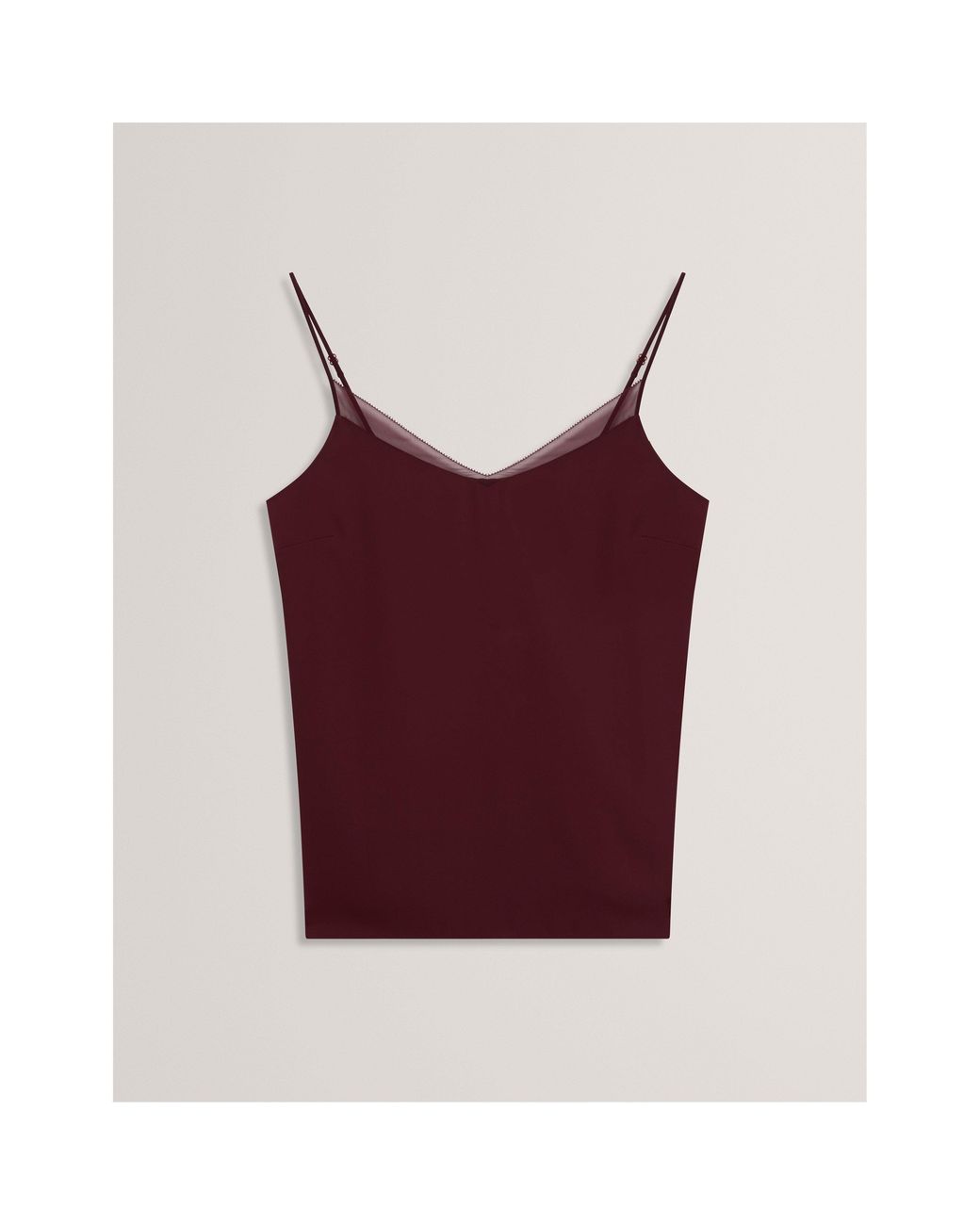 Ted Baker Red Chiffon Woven Cami Vest