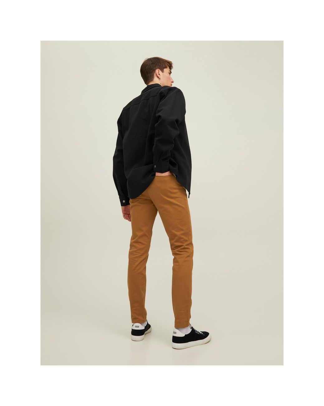 Jack & Jones Brown Marco Bowie Chinos for men