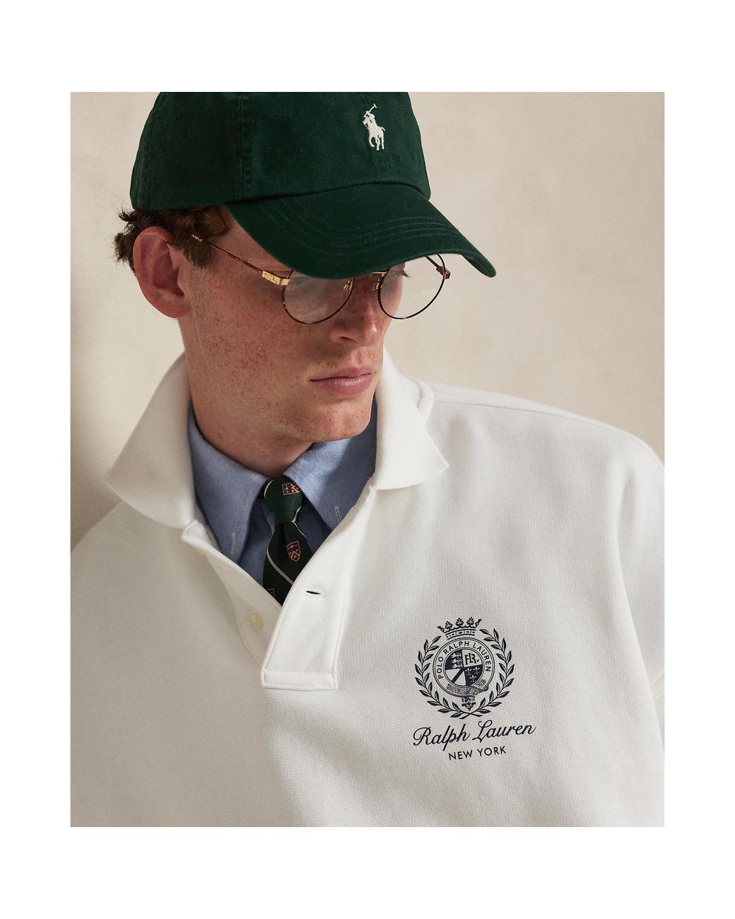 Polo Ralph Lauren White Crew Sweatshirt for men