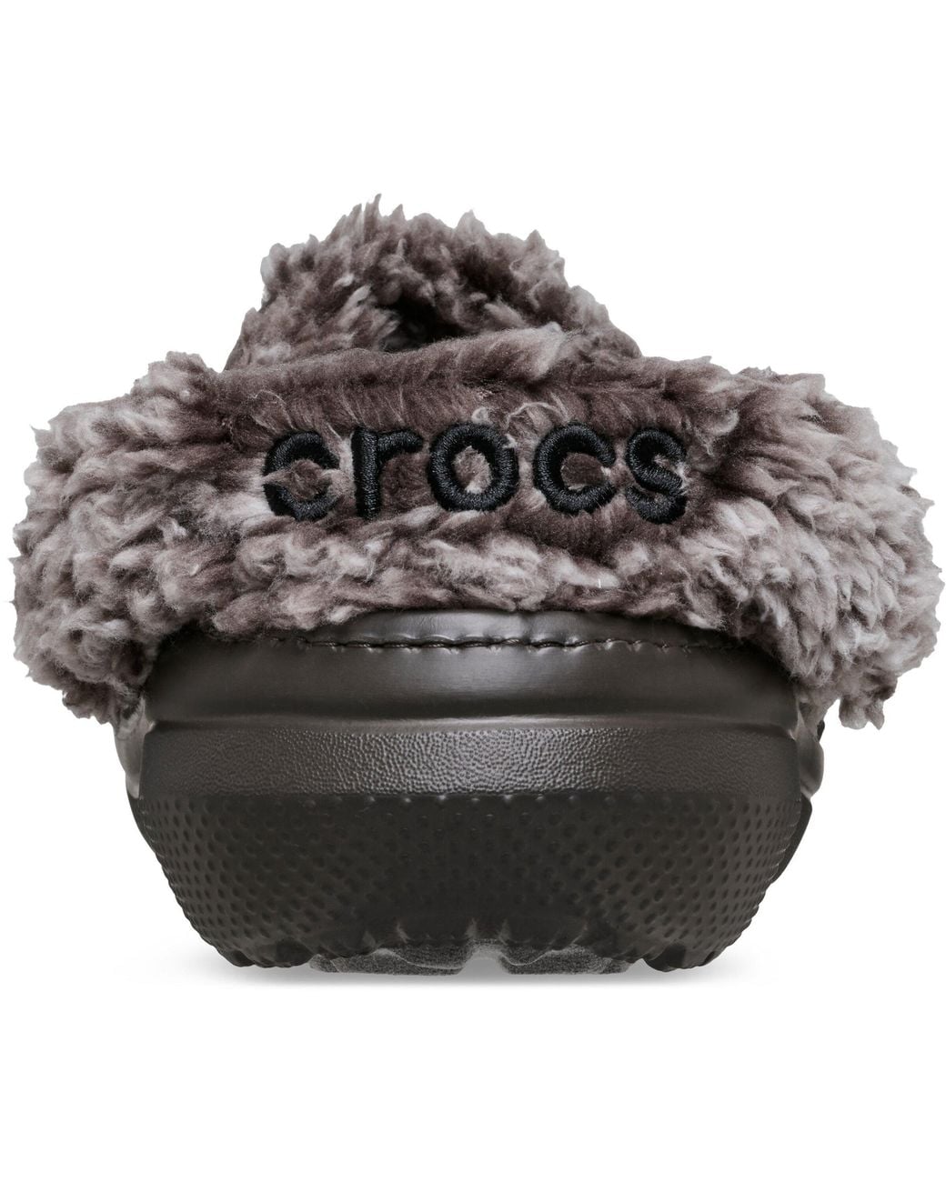 CROCSTM Black Classic Fleece Mule Slippers
