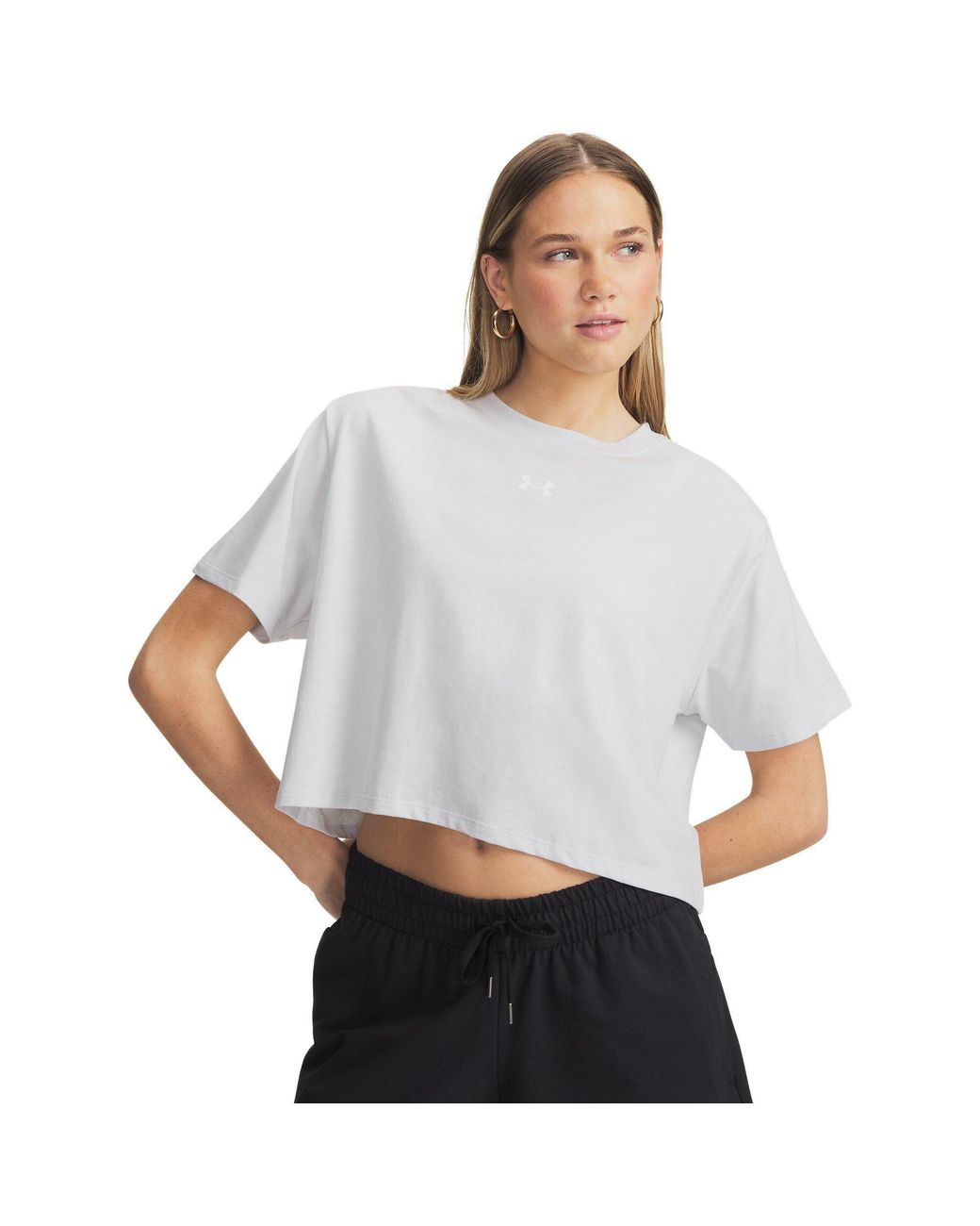 Under Armour Gray Rival Boxy T-Shirt Distant Medium Heather