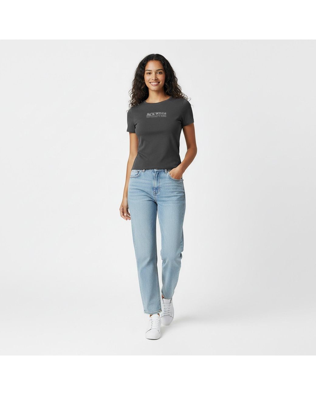 Jack Wills Gray Jw Graphic Slim Fit T-Shirt