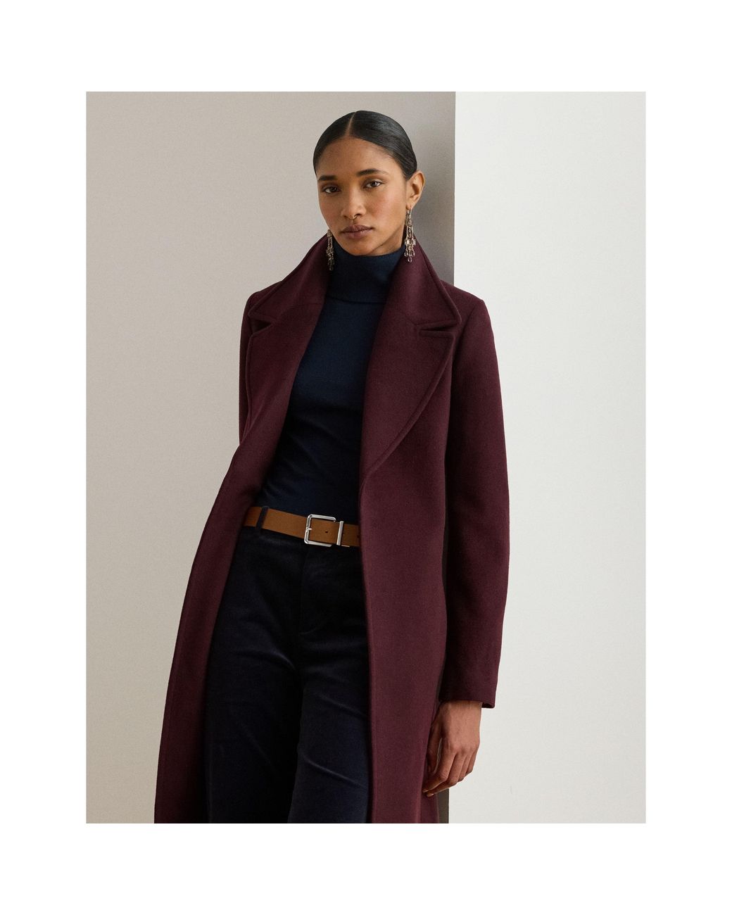 Ralph Lauren Red Lrl Wool Wrap Ld64