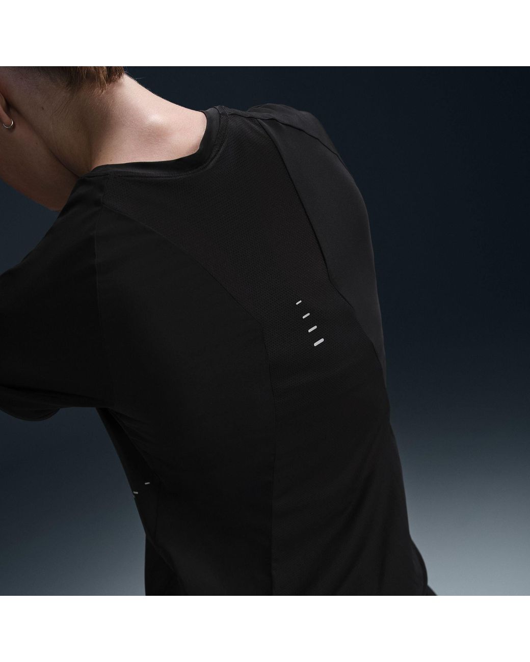 Nike Black Swift Dri-Fit Short-Sleeve Running Top