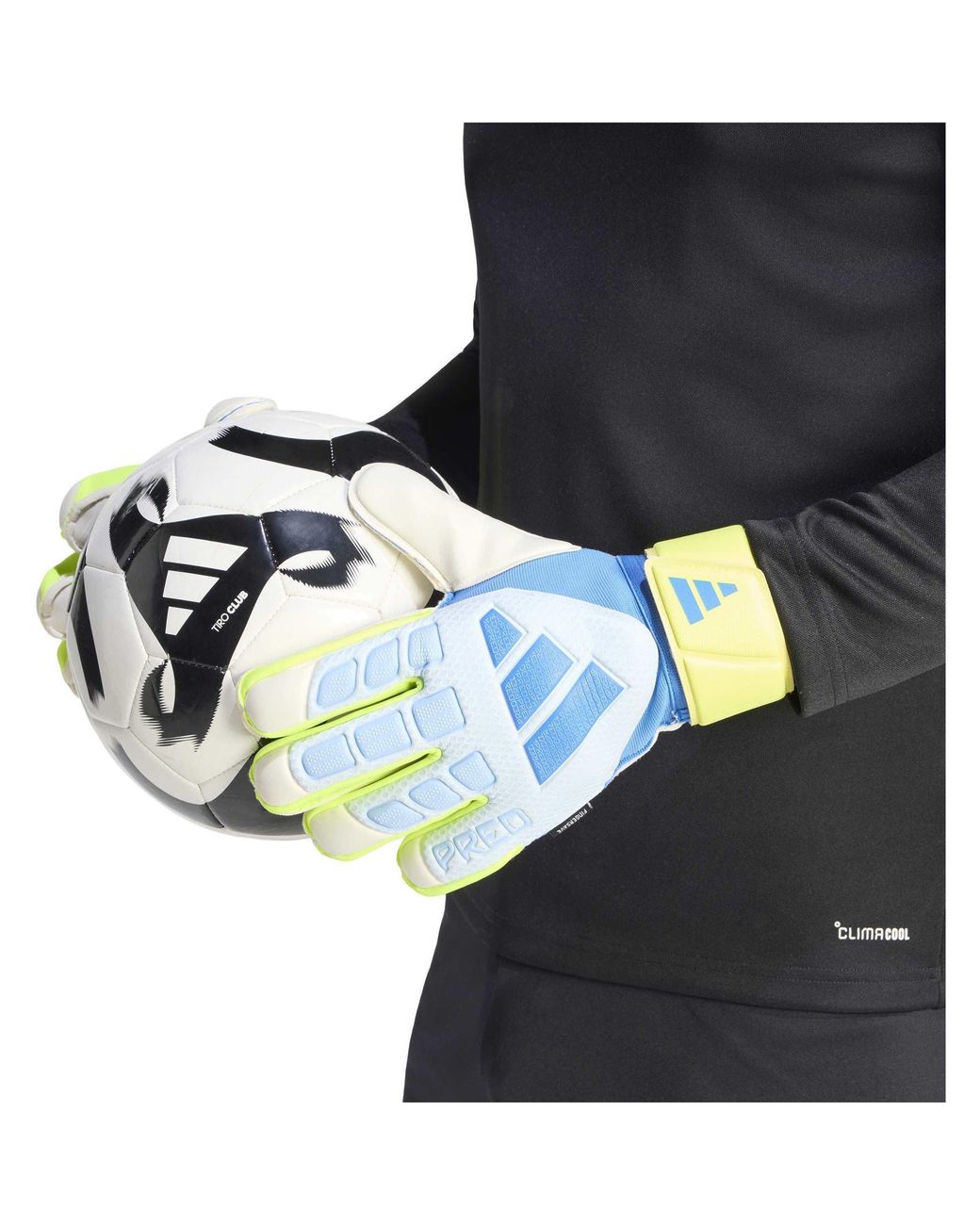 Adidas White Predator Match Fingersave Goalkeeper Gloves Adults