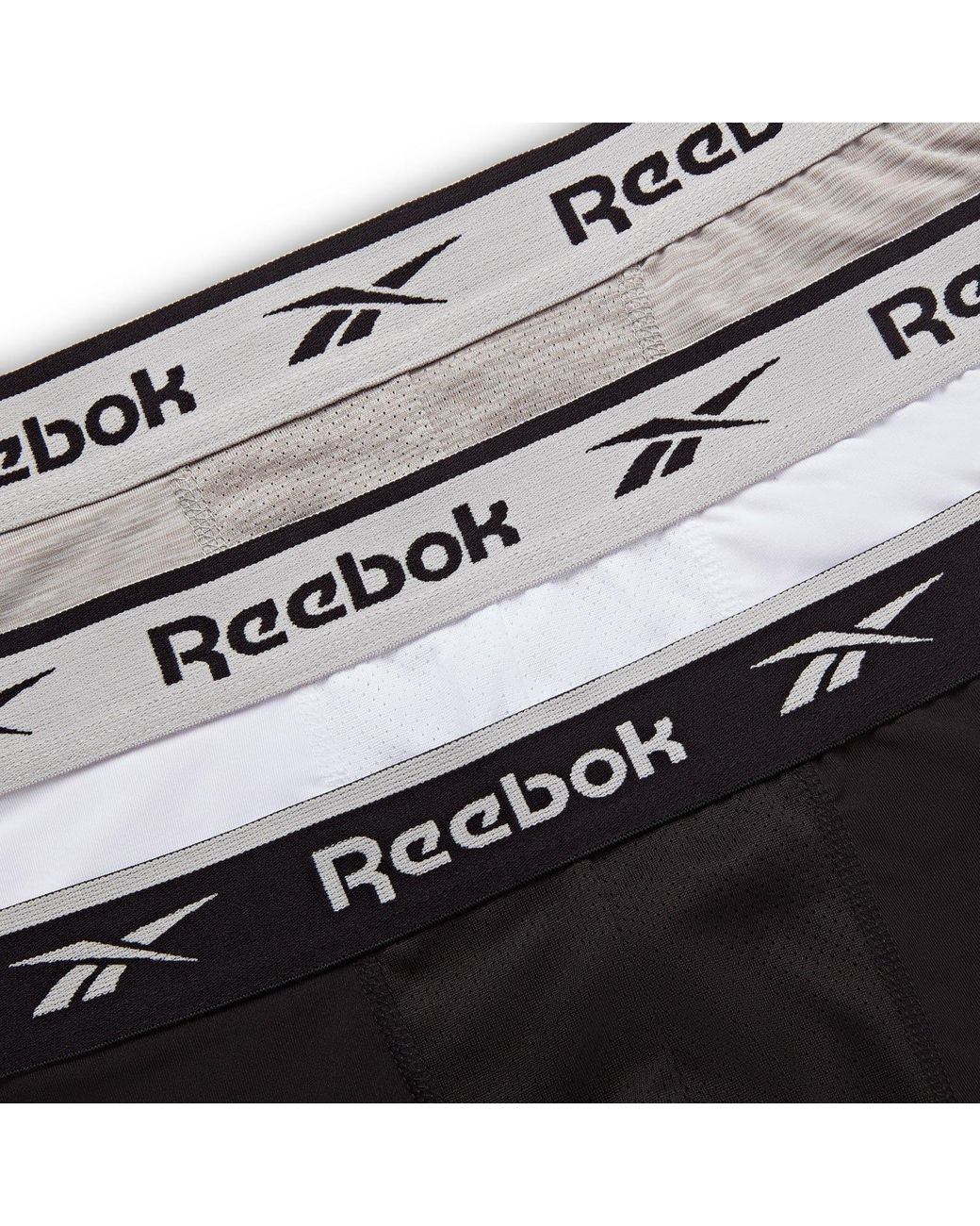Reebok Gray 3 Pack Performance Boxer Shorts for men
