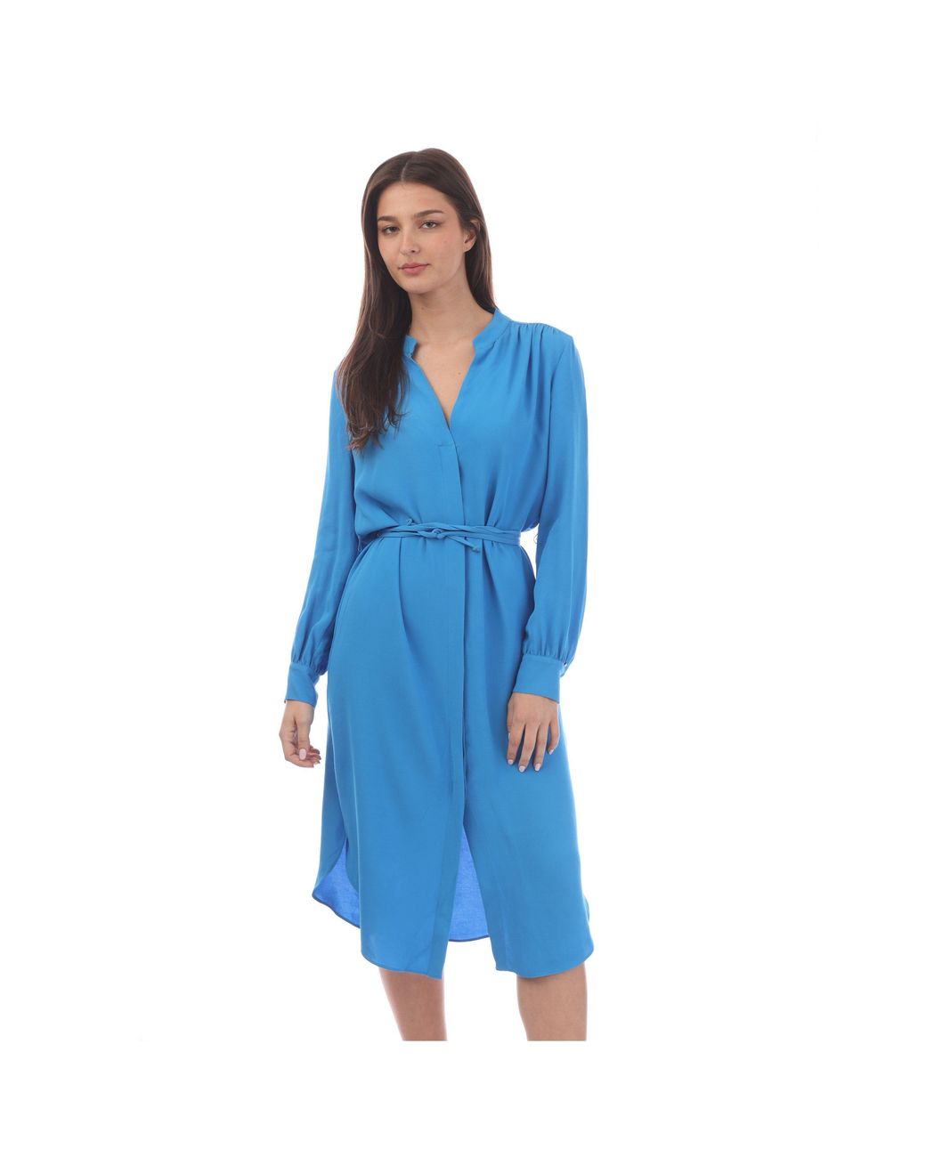 Boss Blue Dibanorah Wrap Dress