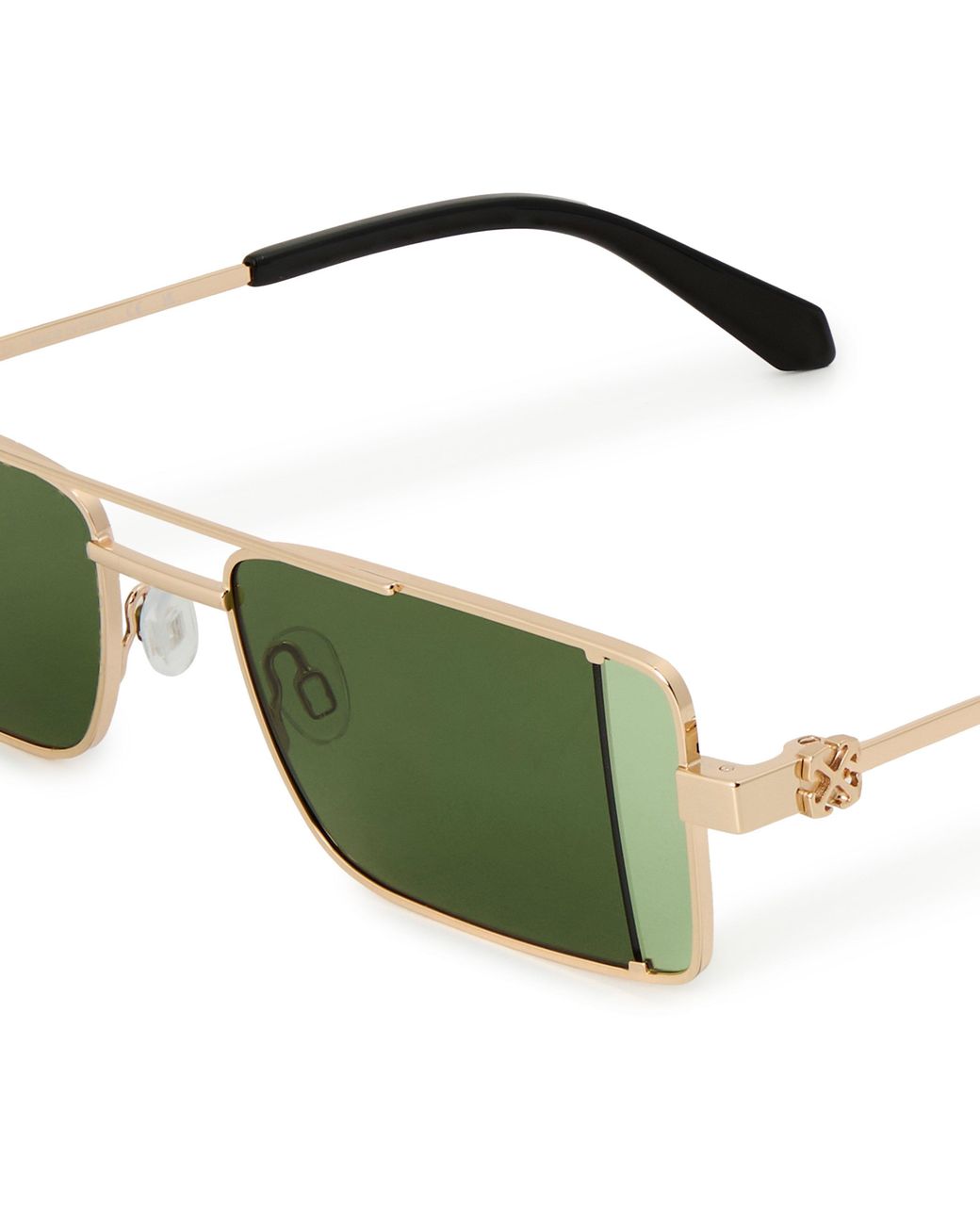 Off-White c/o Virgil Abloh Green Cortez Rectangle Sunglasses