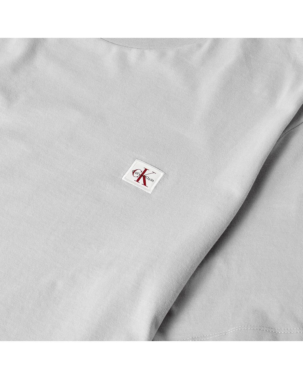 Calvin Klein Gray Ckj Woven Box Regular Fit T-Shirt for men