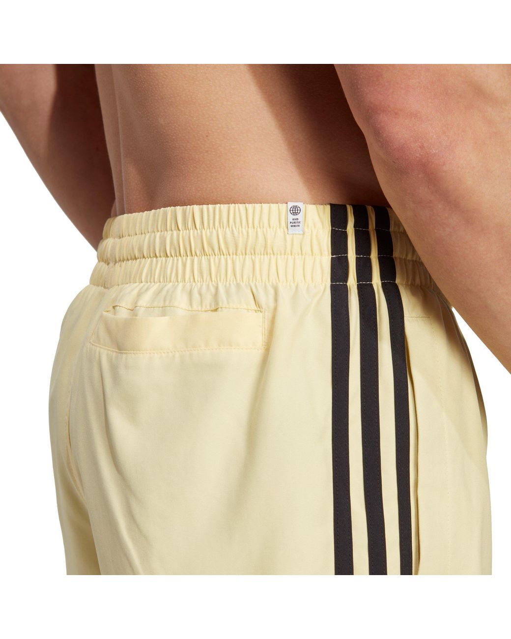 Adidas Originals Natural Adicolor 3-Stripes Swim Shorts for men
