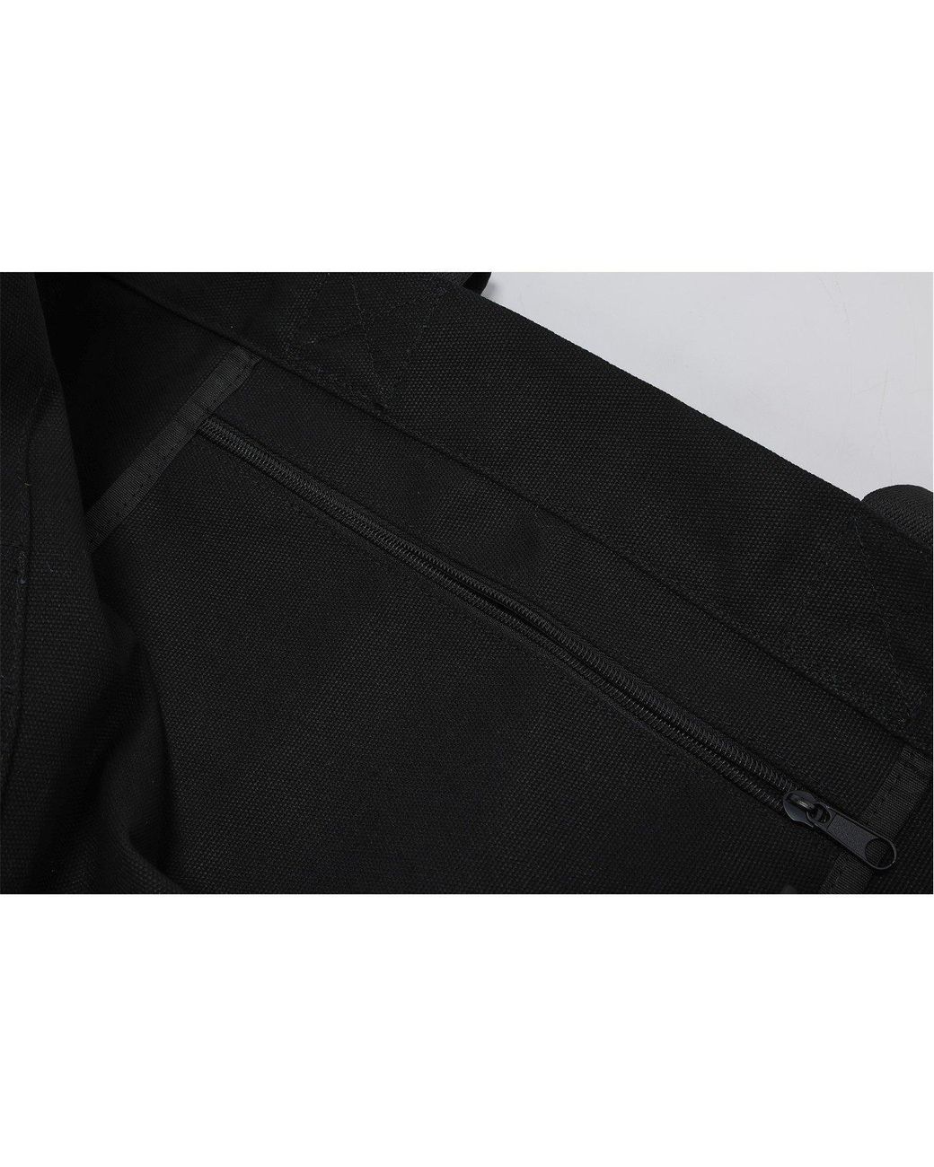 Flannels Black Canvas Logo Tote Bag