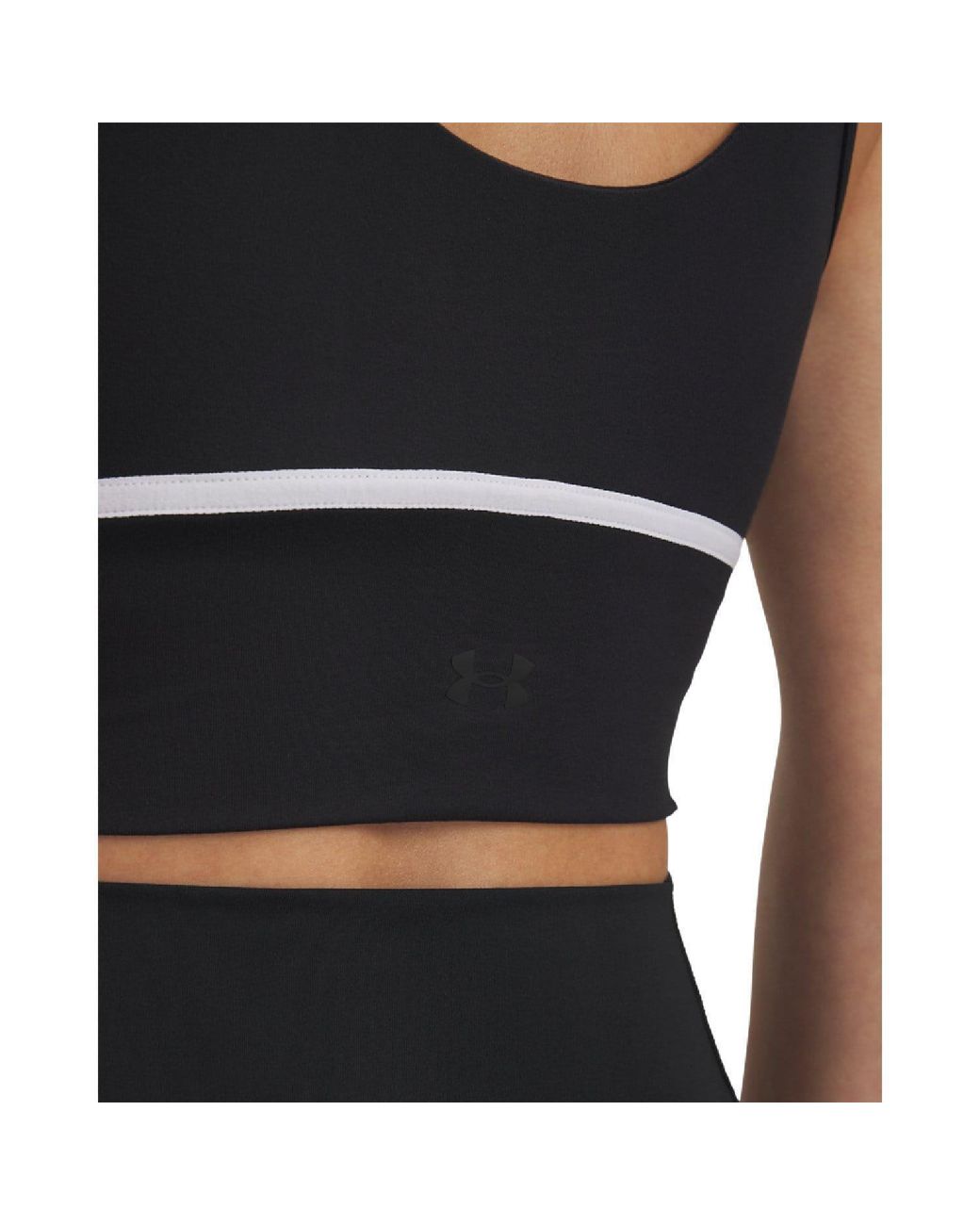 Under Armour Black Meridian Piped Crop Tank