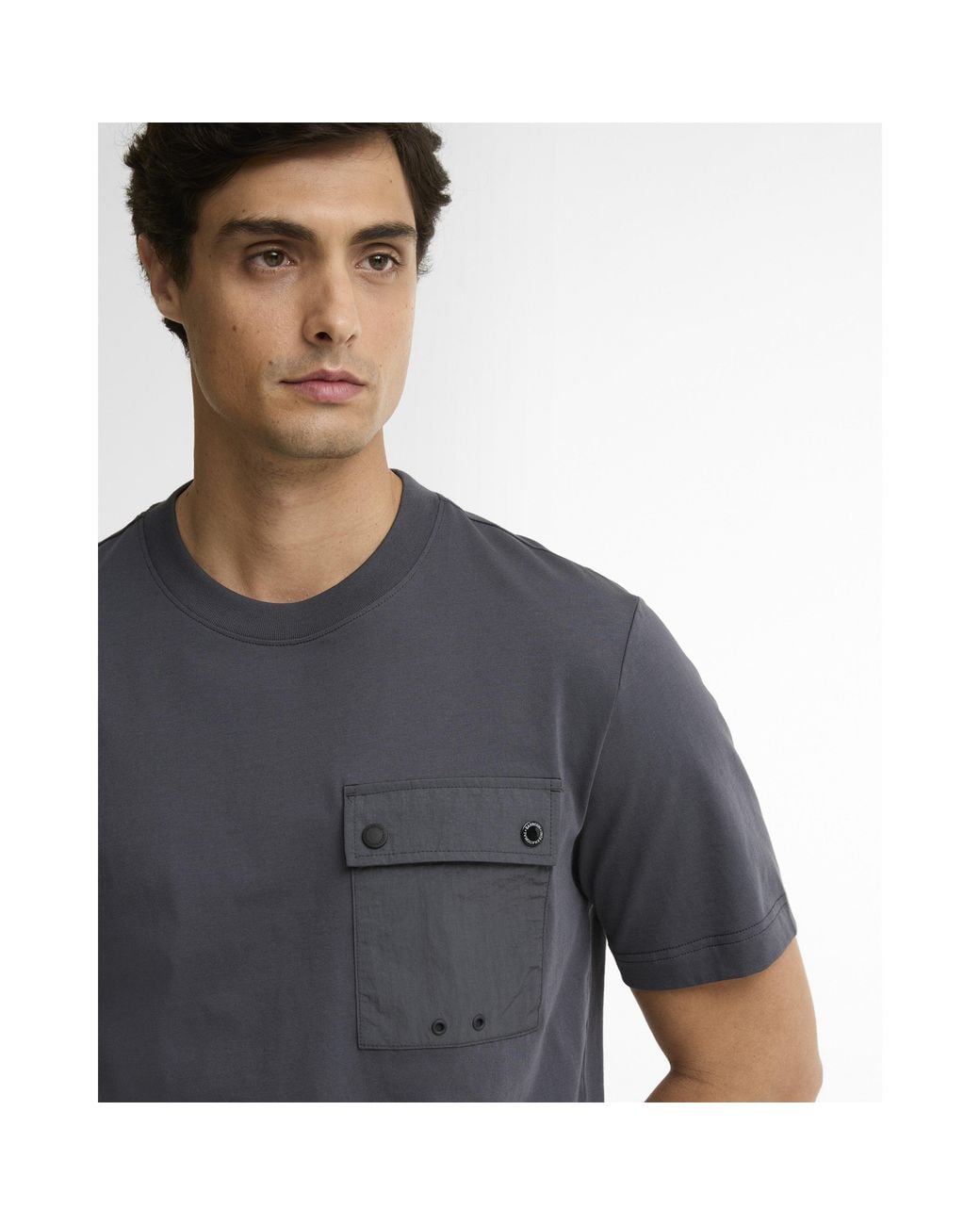 Barbour Black Inline Cotton Short-Sleeve T-Shirt for men