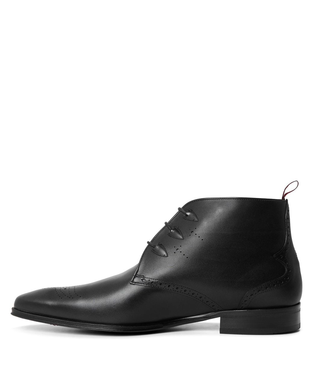 Jeffery West Black Scarface Leather Chukka Boots for men