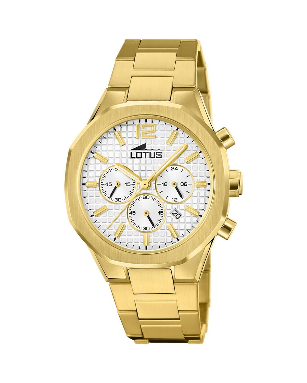 Lotus Metallic Stainless Steel Sports Quartz Watch for men