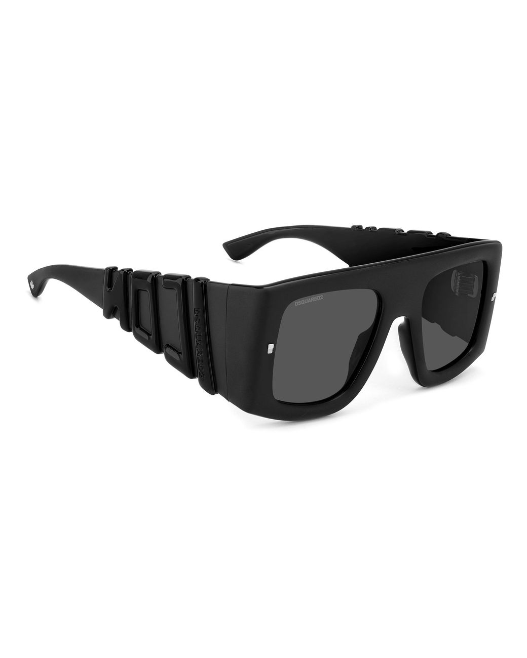 DSquared² Black Rec Flat Top Sunglasses for men