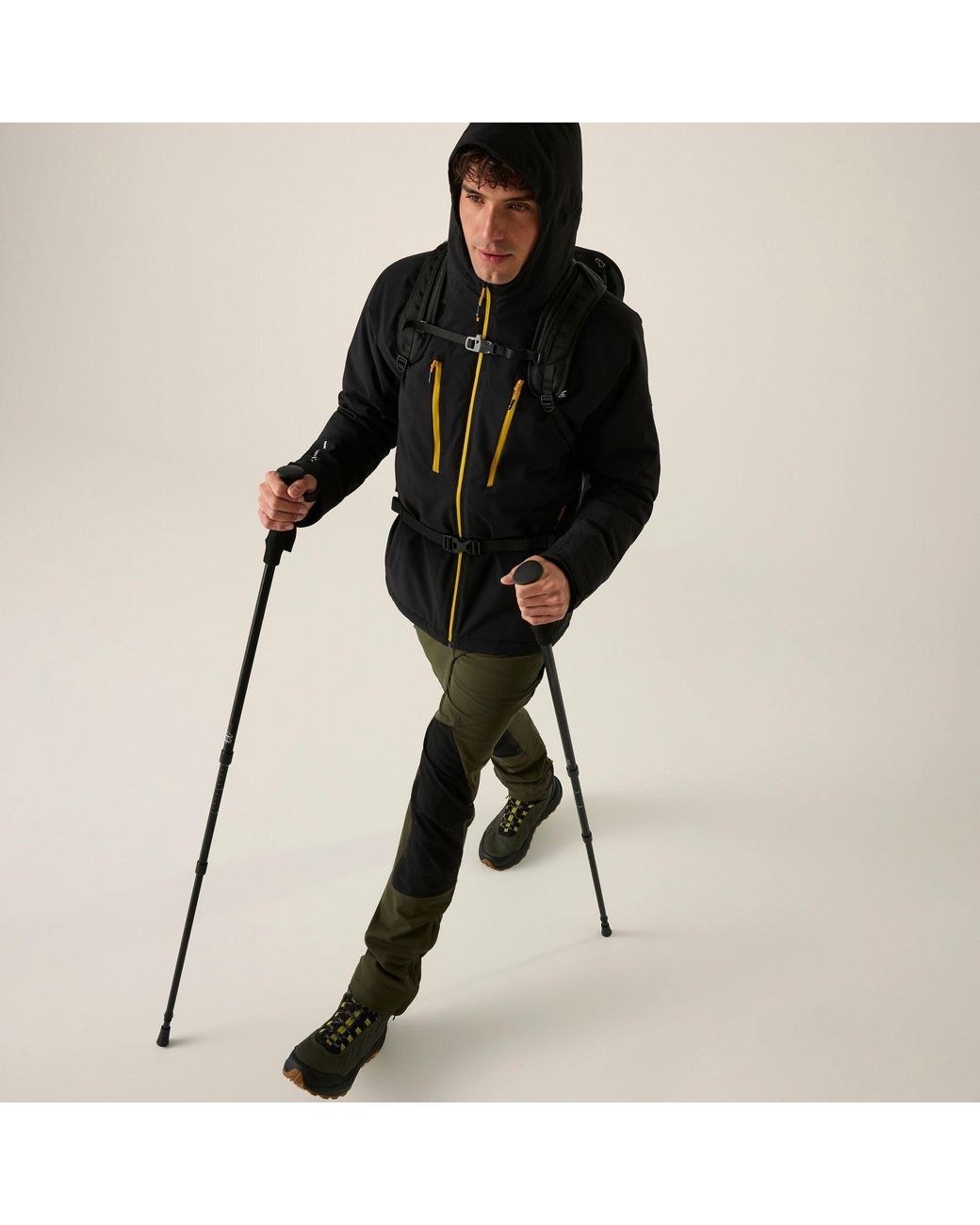 Regatta Black Highton Stretch Padded Waterproof Jacket for men